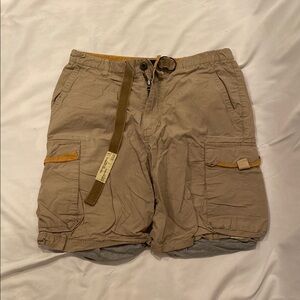 Structure Men's Beige Cargo Shorts